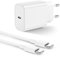 Chargeur Rapide iPhone 16 15, 20W Chargeur iPhone USB C avec Câble USB C vers USB C 2M pour Apple iPhone 16 Pro/16 Pro Max/15 Pro Max/15 Plus/iPad Pro 12.9 Type C Adaptateur Secteur Mural Alimentatio
