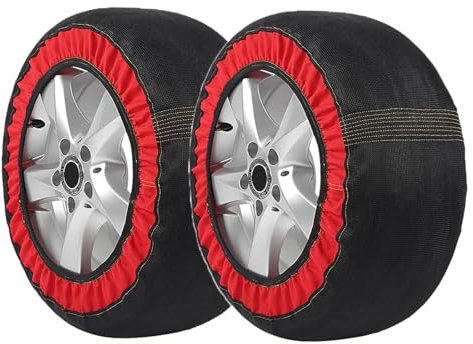 ZHSDMB Schneeketten für VW Passat Variant Passat B6 Variant Passat B7 2000-2023 2024-pr, Verdickte Schneesocken für Reifen, Reifensocken, Elastischen Bändern, Ultimativer Grip, Textil Schneeketten