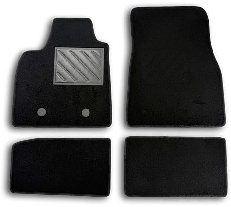 Fußmatten für Dacia Duster III ab 2024, passgenau, rutschfest, Absatzschoner aus verstärktem Gummi, Befestigungsknöpfe