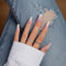 KQueenest French Press on Nails Lange Sarg – Ombré Rosa Nägel zum Aufkleben Lange mit Kleber, Gradient Rosa Weiß Fake Nails Eckig, Quadratische Künstliche Nägel Set für Frauen, 24 Stück