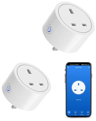 XENON Zigbee Lot de 2 prises intelligentes Zigbee, prise intelligente, minuterie sans fil, prise Alexa, compatible avec Home Assistant, Philipss Hue, Google