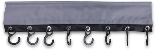 ENVA MADE FOR QUALITY Camping Hakenleiste - 58x20cm mit 8 Haken - mit Keder