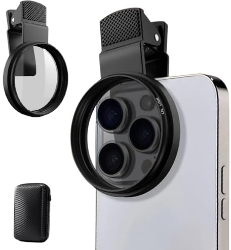 Kamera Objektive, Universell Handykamera CPL Filter Objektivset, Polarisationsfilter für Handykamera Mit Gewinde-Clip, 52mm Polfilter für 15 14 13 12 Serie (1 Stück)