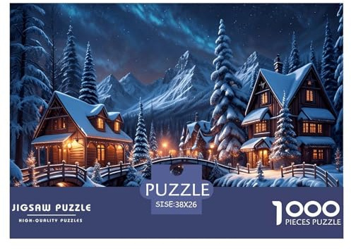 Der Winter 1000 Teile Puzzle Für Erwachsene Und Kinder interessant Impossible Puzzle Clevere Rätsel Weihnachtspuzzle 38x26cm/1000pcs