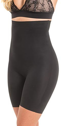 MAGIC BODYFASHION Damen Maxi Sexy Hi-bermuda Taillenmieder, Schwarz (Black 100), M EU