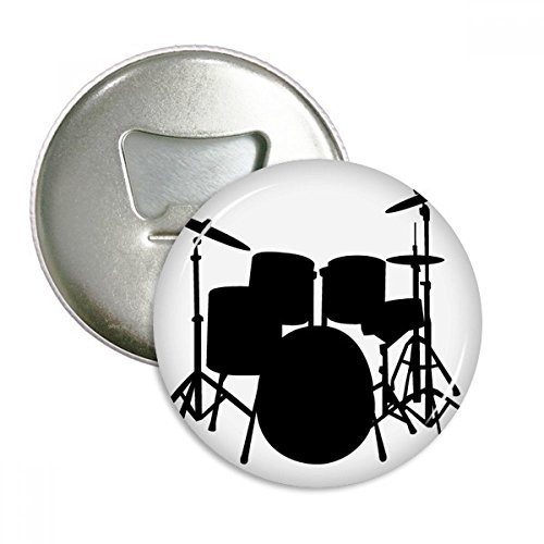 Lied Musik Drum Kit Energie rund Flaschenöffner Kühlschrank Magnet Pins Badge Button Geschenk 3