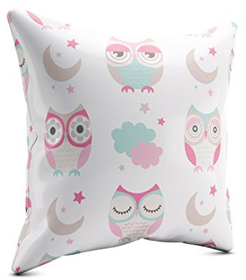 PICANOVA – Sleepy Owl 60x60cm – Premium Zierkissen Mit Füllung – Deko Für Baby- Und Kinderzimmer Mit Motivauswahl – Kinder Kollektion