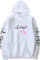 OLIPHEE Herren Kapuzenpullover mit Cry Baby Trauriges Mädchen Druck Hoodie Weiß L