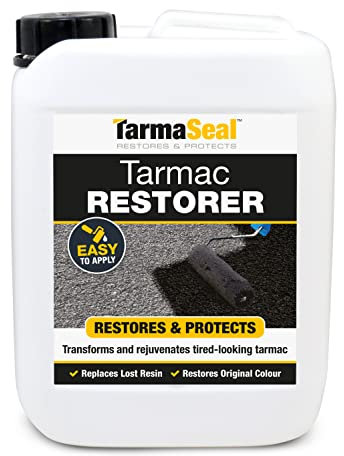 SmartSeal TARMASEAL Tarmac Restorer Black - Superior in Performance to Tarmac Paint For Driveways - EASY to apply - Makes Tarmac Look Like New - 5 Litres