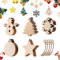 Anyasen 50 Piezas Bolas de Navidad de Madera,Madera Bolas de Navidad,Madera Colgantes de DecoracióN NavideñA Para DecoracióN Del áRbol de Navidad
