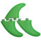 FCS Thruster Fin Set Surfbrett Fin Green FCS G3 G5 G7 Surf Finnen Surfboard Fiberglas Tri Set Thruster(G5)