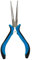 FECAMOS 6,1 Zoll Spitzzange Mini-Spitzzange, extra lange Spitze, Präzisionszange, dünne flache Backen, feine Zange mit Feder für DIY Schmuck Bastler