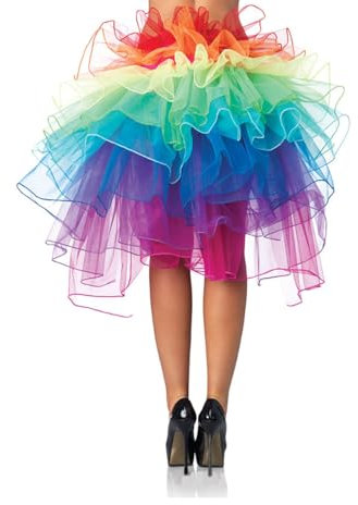 Beaupretty Layered Regenbogen Tutu Rock Mädchen Tanzen Tutu Rock Mini Blase Regenbogen Ballett Kleid mit Verstellbaren Band Krawatte