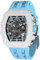 TSAR BOMBA Montre Homme Montre de Luxe Etanche 50M Tonneau Analogique Chronometre Squelette Carrée Grand Cadran Plongee Sport Montres Mouvement Japonais Bracelet Silicone Miroir Saphir Lumineux