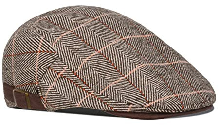 besbomig Schiebermütze Barret Flat Cap Schirmmütze für Herren Damen, Gatsby Newsboy Cap Baskenmützen Golfermütze, Frühling Herbst Winter, 55-59cm