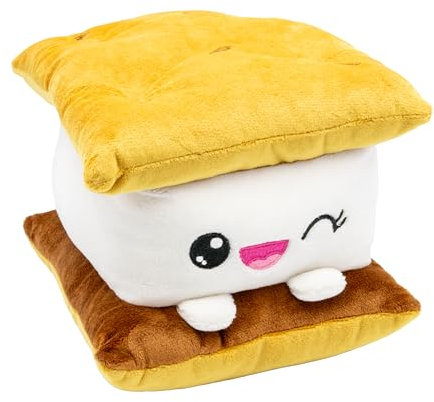 Yummis Keks Plüsch mit niedlichem Kawaii Gesicht – ca. 16 cm, 100% Polyester, Gesticktes Kawaii Gesicht, Kuschelig Weich