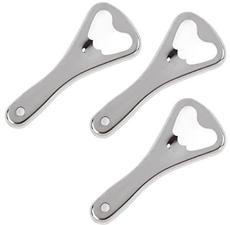 PaulStore 3 Stainless Steel Retro Gold Crown Bottle Opener Traditional Beer Bottles Drink