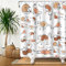 SDOTPMT 105x160cm Nette Katze Duschvorhang Lustige Cartoon Katze spielt Bad Vorhang Kind Thema Kitty Katze Weiß Badewanne Vorhang für Kinder Badezimmer Dekor mit Haken