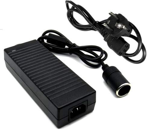 TOP CHARGEUR * KFZ Netzadapter KFZ-Ladeadapter Spannungswandler 230V auf 12V KFZ-Netzteil 12V 10A 120W AC-DC Wechselrichter mit Zigarettenanzünder Buchse für Kompressor Kühlbox LED Lampen Ventilatoren