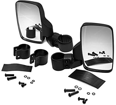 ihreesy UTV Rückspiegel, 360 Grad Verstellbare Seitenspiegel UTV Rückspiegel UTV Spiegel kompatibel für Kart UTV 1,75 Zoll oder 2 Zoll Überrollbügel