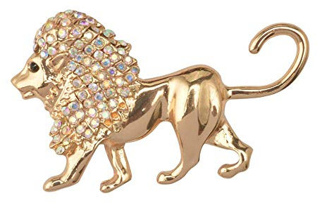 1 stücke Gold Löwe Brosche Männer Anzug Broschen Anstecknadeln Broachjewelry Zubehör 3,5 * 6,1 cm