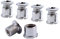 5 Sets Stahl Kettenblatt Schrauben M8 Kurbelgarnitur Schrauben Muttern Set für Mountainbike, BMX, MTB (Silber Typ B für Doppelkettenblätter)
