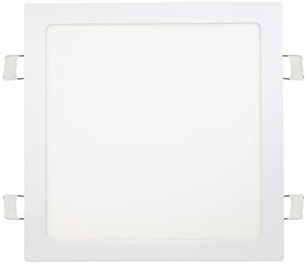 Popp® Pack x1 Placa Downlight LED Empotrable Cuadrado 25W corte de Techo 280x280mm 2250Lm Luz fria 6000K chip No flicker LUMILEDs, para oficina,pasillos,domitorio,salón(25W 6000K)