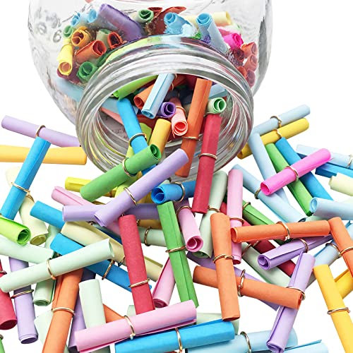 YUTOU 200 Stück Lose zum Selber Beschriften Leere Lose Bunte Mischung Kleine Zettel Beschriften für Kindergeburtstag Adventskalender Oder Geburtstag (Zufällige Farbe)
