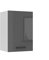 Belini Hängeschrank Küche, Küchenschränke SG. Breite 40 cm. Oberschrank mit 1 Tür, Küchenhängeschränke, Wandschrank Hängend, Silber Hochglanz