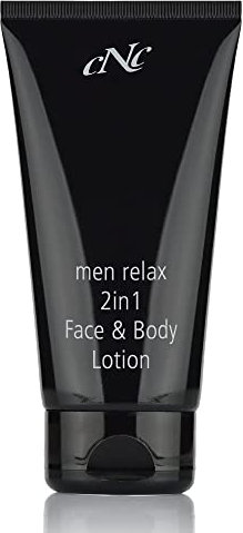 CNC cosmetic - men relax 2in1 Face & Body Lotion - men relax, ultraleichtes Fluid für Gesicht & Körper, spendet mit natürlichen Ölen und Hyaluronsäure intensiv Feuchtigkeit - 150ml