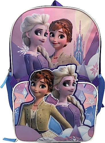 Fast Forward Kid's Licensed POP-OUT 16 Backpack With Lunch Box Combo Set (Frozen), Multicolored, L, Frozen