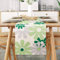 Grün Tischläufer Blumen Modern Grau Tischläufer Restaurant Dekoration Leinen Faltenfrei rutschfest Tischband Deko Tischwäsche Esstisch Party Geburtstagsdeko Tischdecke Abwaschbar 33x183 cm
