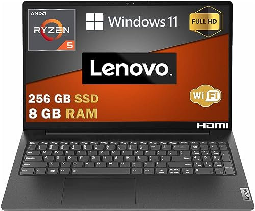 Lenovo Pc Notebook Led 15,6 Full Hd,Amd Ryzen ,Ssd M2 Nvme 256Gb,Ram 8Gb,Webcam,Hdmi,Lan,Wifi,Windows 11 Pro