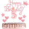 HONGCI Happy 5th Birthday Cake Topper & Birthday Candle Pink Number 5 Candle for Birthday Cake - 5th Birthday Candle Cake Cupcake Topper Birthday Cake Decorations for Girls Birthday Party Pink