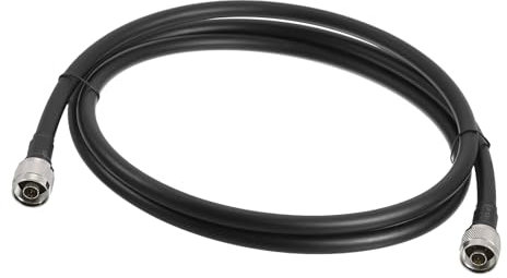 sourcing map 1Pcs 6FT Coaxial Cables 400 Type N Male to N Male Low Loss Coaxial Cable Extension Jumper Cable for Cell Phone Signal Booster,Amplifier,Antennas,SWR Met Black Black