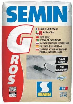 Enduit Garnissant Semin G, Intérieur, Poudre, Sac 25 kg