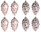 8 Stück Weihnachtskugeln Kunststoff, 9CM Weihnachtskugeln Set, Tannenbaum Zapfen Weihnachtsschmuck Christbaumkugeln für Weihnachtsbaum, Hochzeit, Partys, Urlaub, DIY Dekoration, Roségold
