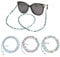 Ouligay 4 Stück Perlen Brillenkette Damen Brillenhalter Riemen Brillen Kette Bunte Edelstein Brillenband Maskenkette Perlen Anti-Rutsch Brillenschnur für Sonnenbrillen Lesebrillen Brillenzubehör