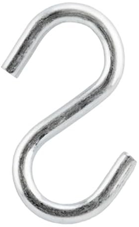 Clip Strip 100 Pack S Hooks, 1 Stainless Steel S Hooks for Hanging Plants, Kitchen Utensils, Clothes, Jewelry, Keys, DIY Crafts, Signs and Displays in Retail Stores, SH-100