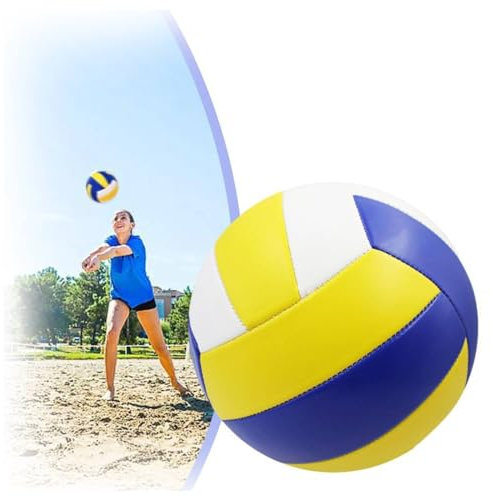 Generic Pallone da pallavolo ufficiale, misura 5, impermeabile, morbido, per attività ricreative in spiaggia, piscina, pallavolo, per allenamento al chiuso e all'aperto, regali per principianti,