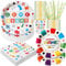 BOIKOKY 120 Pièces Décorations de Fête d'Anniversaire sur le Thème de Soirée de Jeux, Fournitures de Fête sur le Thème de Game Night, Vaisselle Jetable | Pour 24