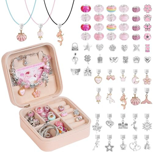 AUAUY Geschenke für Mädchen, Armbänder Selber Machen Bastelset Kinder ab 6 Jahre, Adventskalender Füllung Weihnachtsgeschenke für Kinder Nikolaus Geschenk Mädchen 4 5 6 7 8 9 10 11 12 Jahre