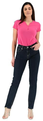 S'QUISE Jean Coupe Droite (FR/ES, Numérique, 40, Taille Normale, Taille Normale, Bleu Foncé)