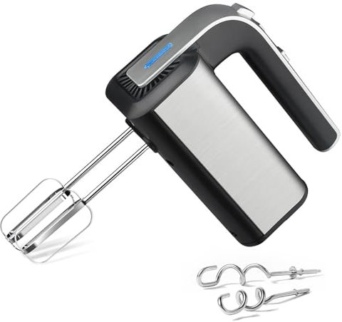MeYuxg Hand Mixer Electric Whisk, 800W 5 Speeds with Turbo Button Electric Hand Mixer with 6 Stainless Steel Attachments, Electric Hand Whisk for Kitchen Baking