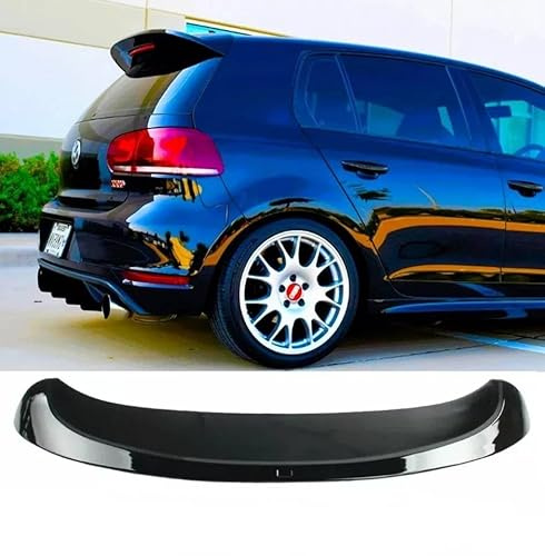 For Auto Perfectionists UK Rear Boot Spoiler Compatible With VW Golf MK6 TSI TDI GTI R R20 2008-13 ABS Gloss Black