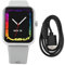 Smartwatch con Auricolari Bluetooth Touch Screen a Colori da 1,85 Pollici Lettore MP3 IP67 Orologio Fitness Resistente All'acqua per Android (Argento)