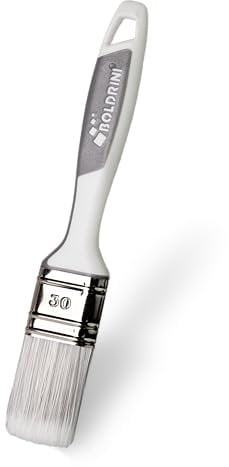 Boldrini Pincel – Pincel para esmaltes con cerdas sintéticas y mango ergonómico de goma, tamaño 3 cm, fabricado en Italia
