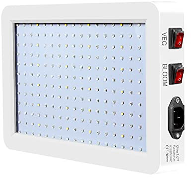 Sunydog 1000W LED Grow Light for Indoor Plants 216 LEDs Full Spectrum Veg and Bloom Dual Switch IP65 Waterproof Hanging Plant Growing Lamps for Seedlings Flowers Greenhouse