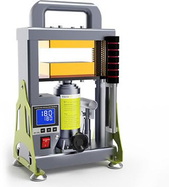 Outbit Pressa a caldo Rosin Pressa, Pressa a caldo idraulica manuale, doppia piastra di riscaldamento, 5 tonnellate pressa a caldo