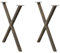 vidaXL Esstischbeine X-Form 2 Stk. Naturstahl 80x(72-73) cm Stahl, Tischbein, Tischbein Metall, Esstischbein, Möbelbein, Schreibtischbein